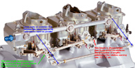 Barry Grant tri-power carburetor set