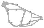 45 solo frame with forward-angled struts added