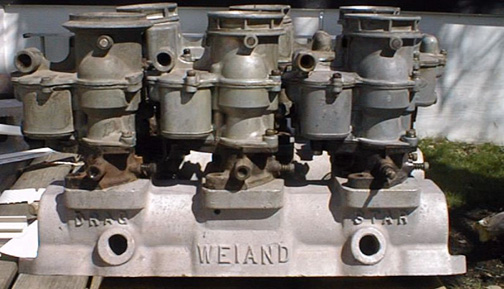 Weiand Drag Star log manifold for Dodge 241/270 for Stromberg 97 carbs